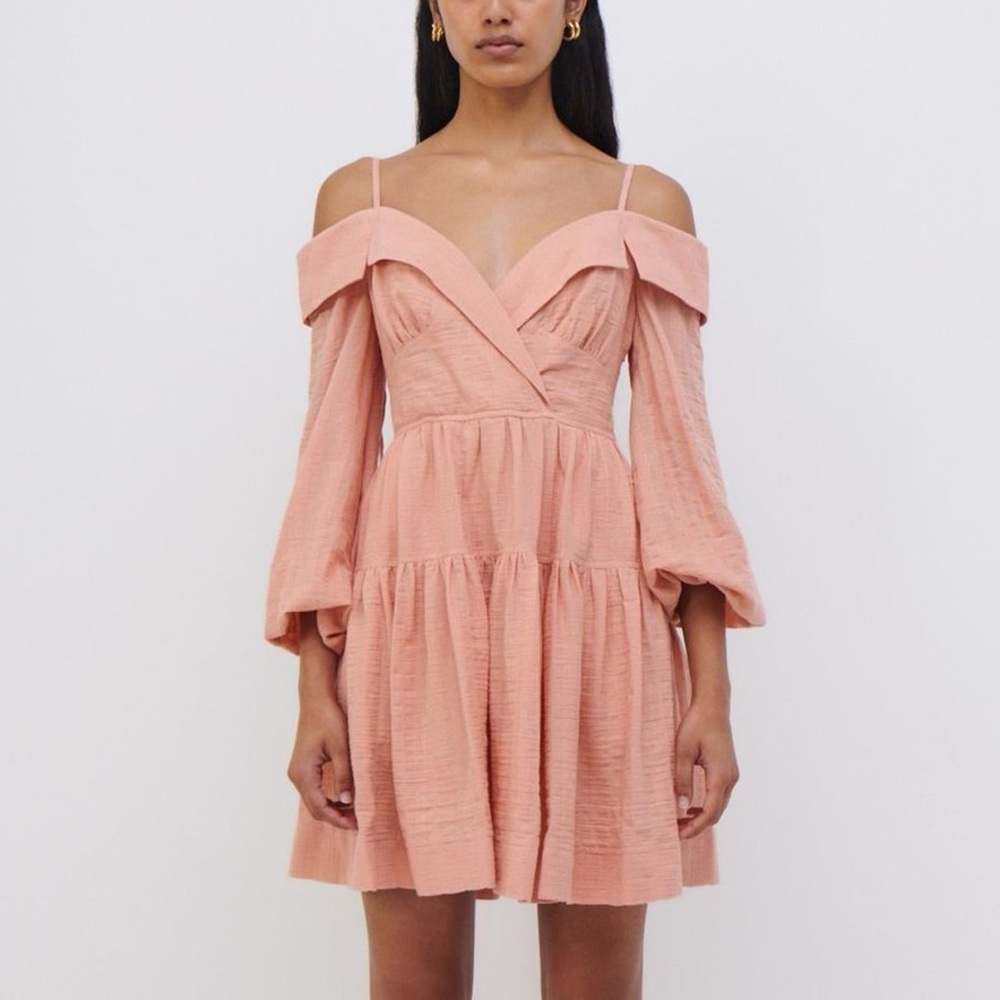 Jonathan Simkhai Bahari Gauze Mini Drese in Sorbet